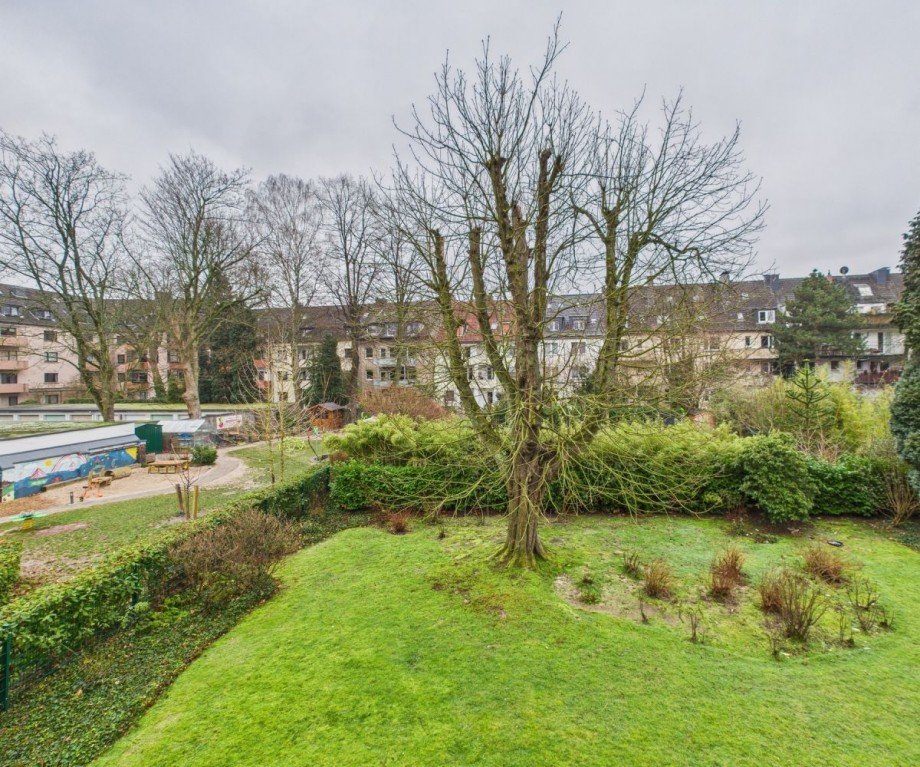 Garten Ansicht Etagenwohnung Essen